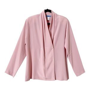Pendleton Long Sleeve Pink Double Breasted Blouse Size 12